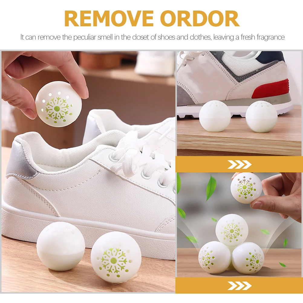 24pcs Deodorant Ball Shoe Deodorizer Air Freshener Sneaker Odor Remover for Long lasting Freshness and Odor Elimination