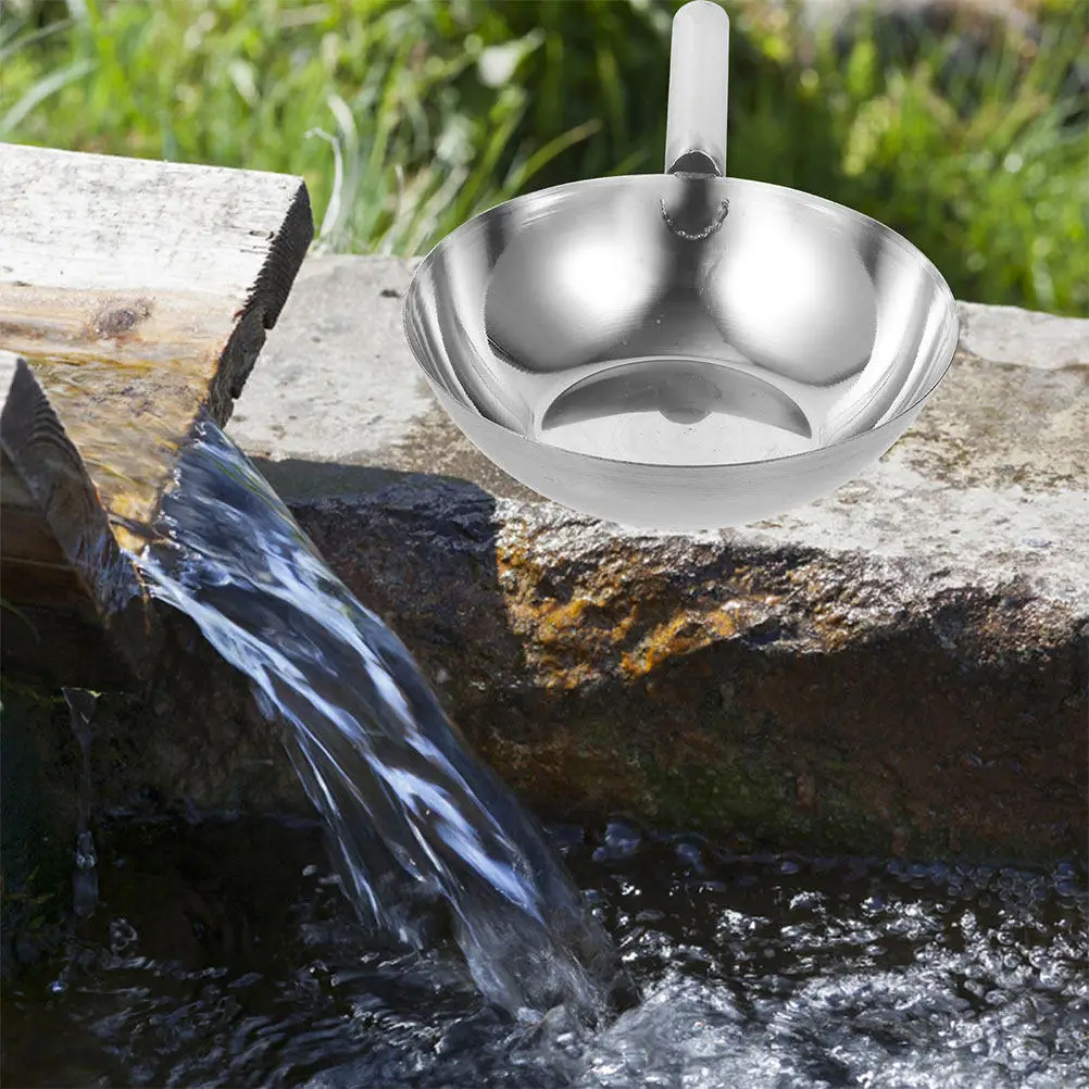 Water Ladle Stainless Steel Scoop Thickened Robust Long Handle Kitchen Supplies Multipurpose Water Scoop for Home Cooking
