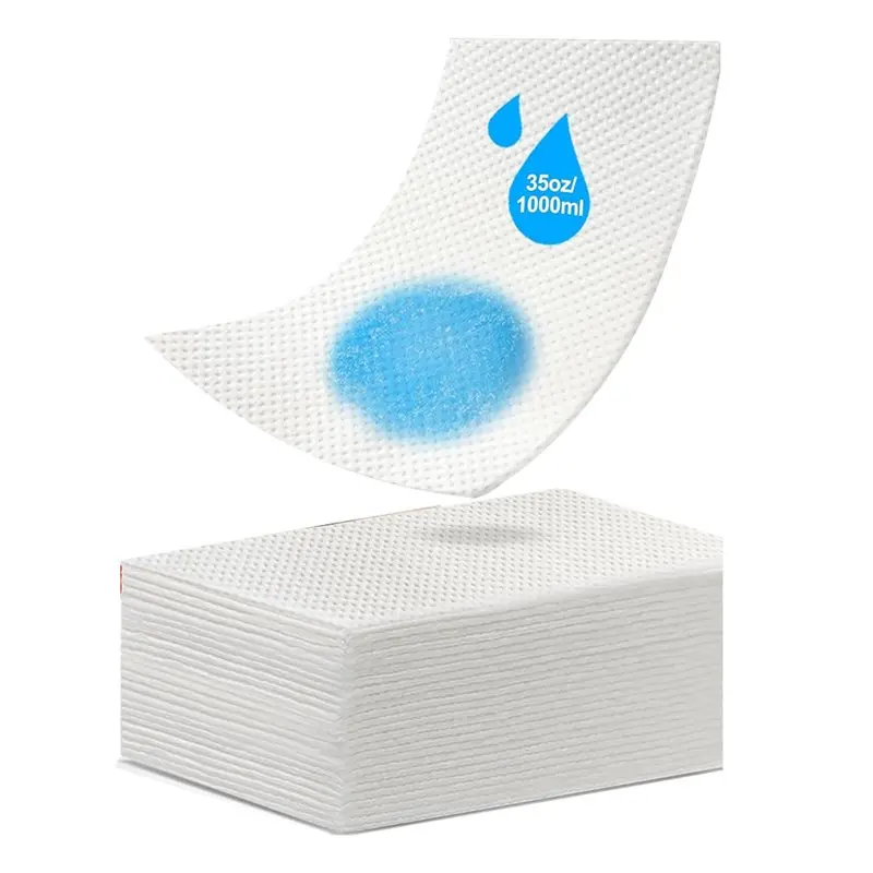AB33-200 Commode Absorbent Pads For Bedside Commode Liners, Disposable Commode Liners Pads With Absorbent Gel