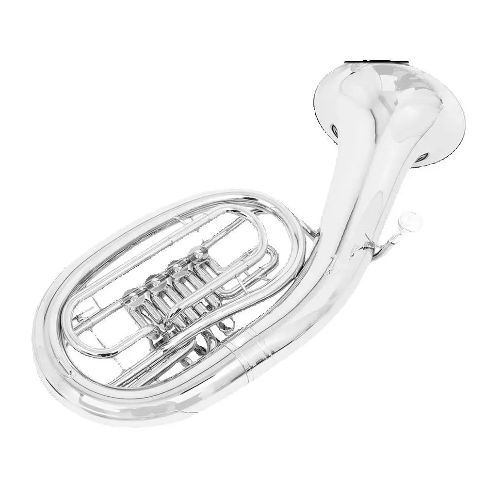 SLADE 4-Key Flat Key on Bass Horn Phosphor Bronze Color Brass Body 4 Flat Keys Euphonium Brass Instrument with Parts