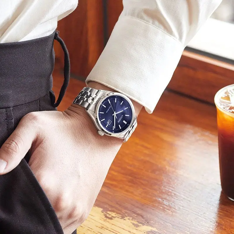 Citizen BM7560‑59E BM7560‑59L Solar Eco‑Drive Wrist Watch For Men Stainless Steel Band Sapphire Glass Male Business Dress Watch