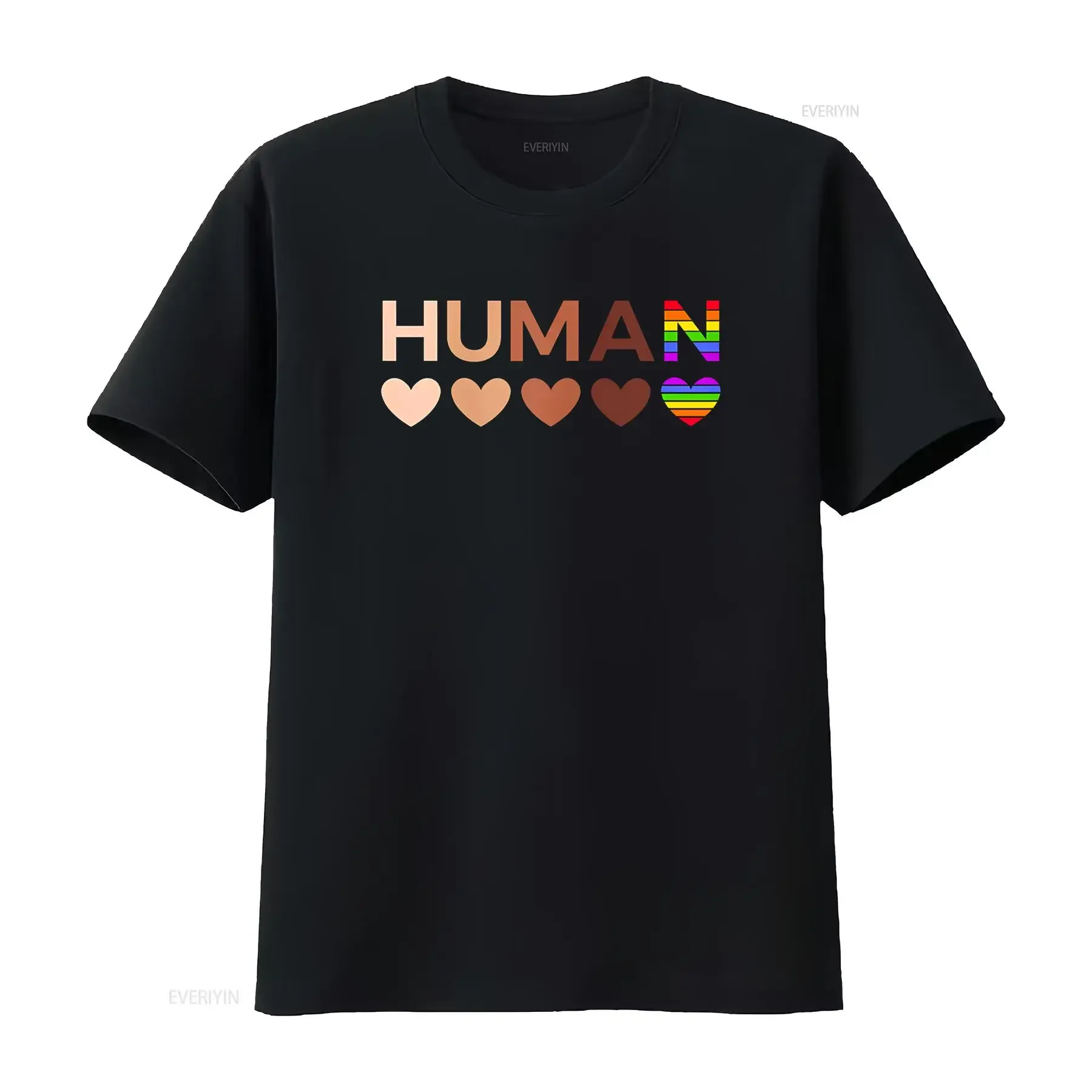 All Inclusive Hearts for Racial Justice Human Equality T Shirt vintage Washed Slightly Comfortable fashion streetwear homme
