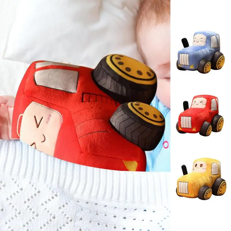 Vehicle Plush Pillow Tractor Pillow Plush Doll Decorative Sofa Pillows Car Plush Cute Tractor Plush Toys Stuffed Toys Home