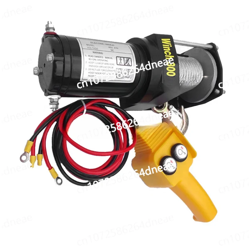 

Vehicle Self-rescue Off-road Winch 3000lbs 12V 24V Electric Winch For Vehicle Crane 3000 Lbs Handle And Remote Control Style