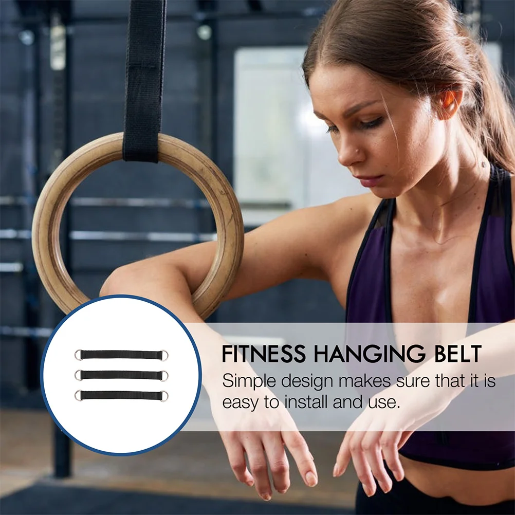 

3pcs Fitness Hanging Belt Sturdy Lightweight For Pull Up Bodybuilding Exercise Swing Training Gym Ring Band Multi-Functional