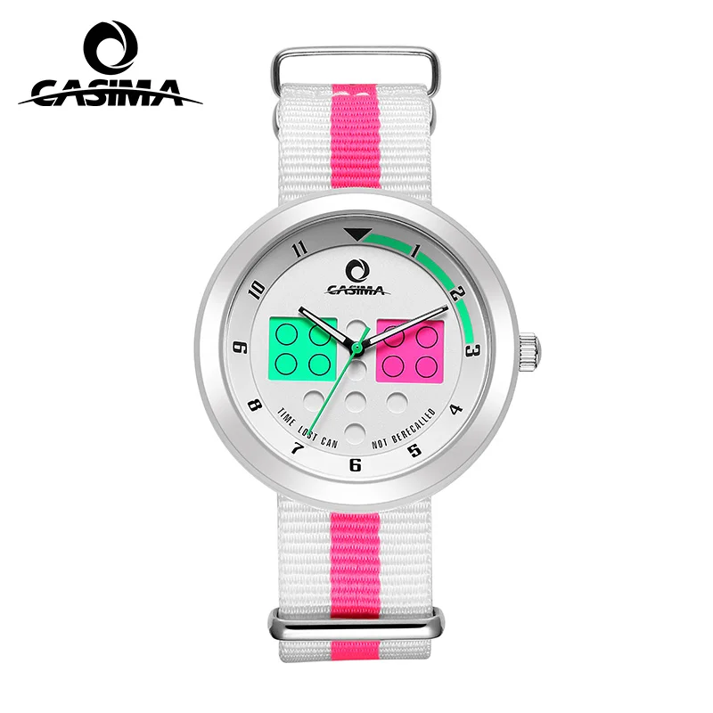 CASIMA クォーツムーブメント カップル腕時計、学生用腕時計、キャンバスストラップ、スポーツトレンド、モデル CS2117-1030