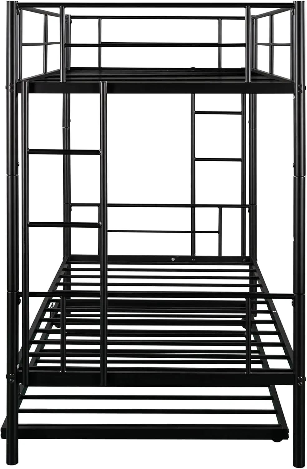 كالاباش-سرير بطابقين معدني مع إطار صندوق السيارة ، واجب ثقيل ، ثنائي فوق ، معدن مزدوج ، سلالم جانبية ، سرير مرتفع قابل للتحويل