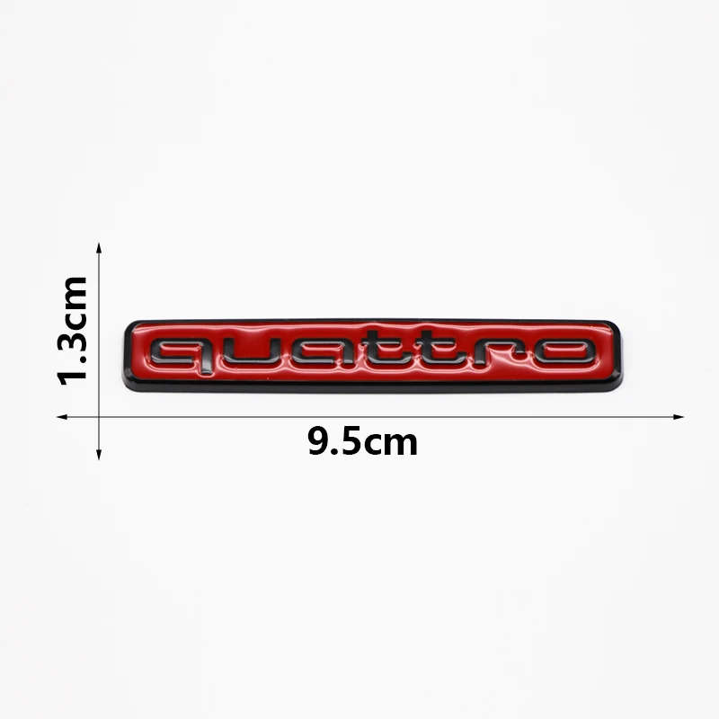 1pc 3D Car Styling Badge Emblem Rear Trunk Decor Sticker Decals For Audi A3 A4 B5 B6 A3 8P 8V 8L A5 A6 C6 C5 A1 A7 A8 Q2 Q3 TT