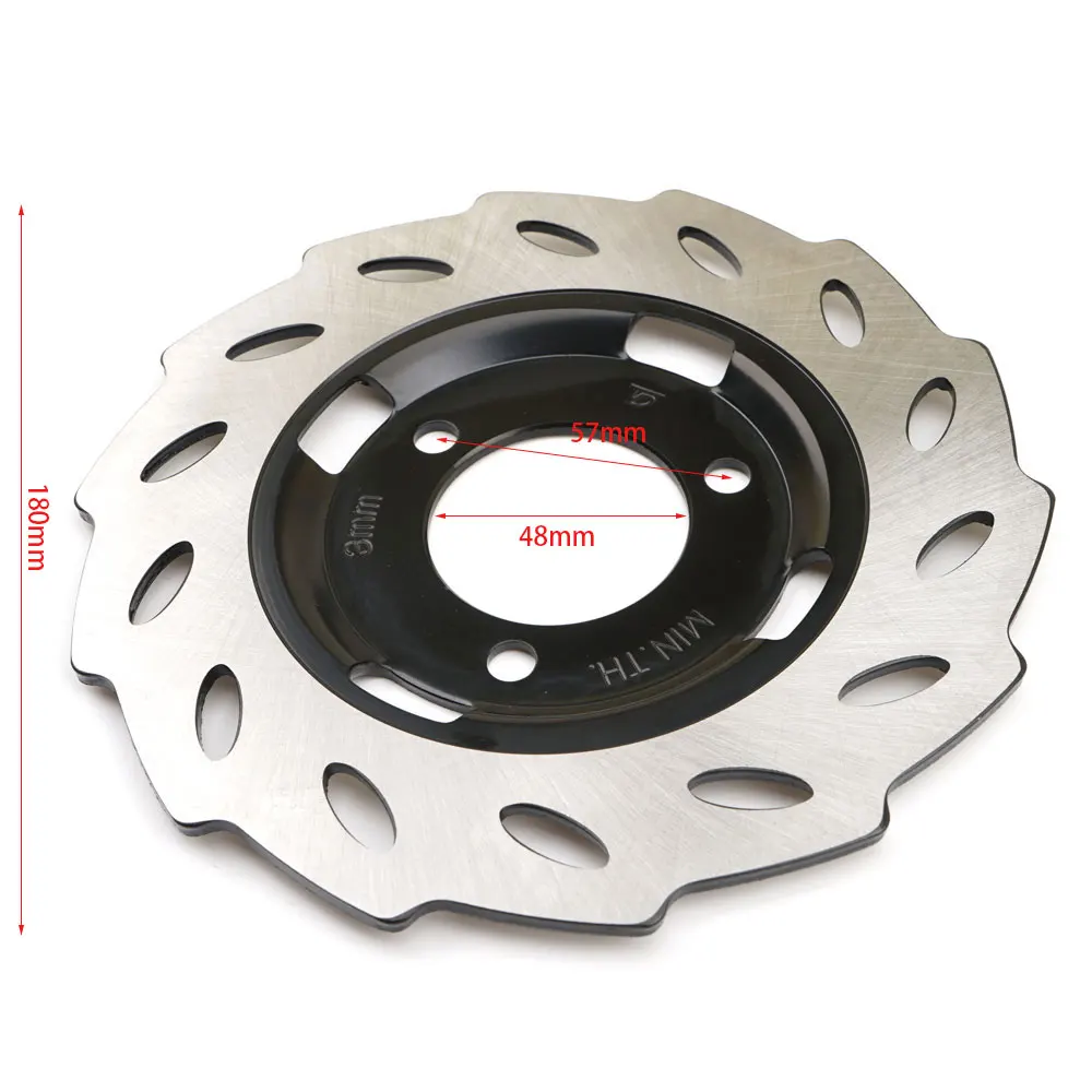 3 Holes Disc 180mm-57mm-48mm Motorcycle Front Brake Disk Rator Fit for Italika WS150 WS175 Sport