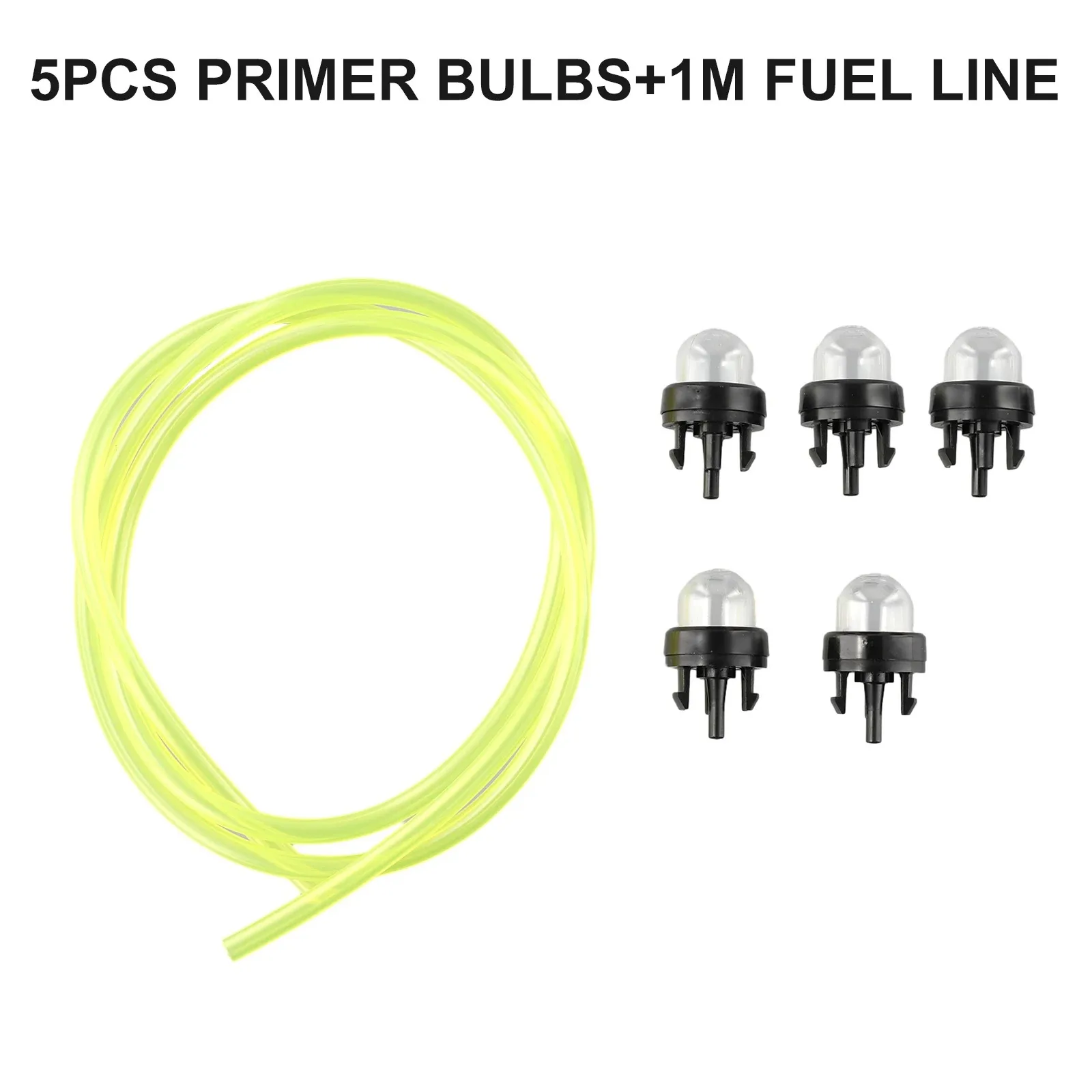 5Pcs Petrol Snap-in Primer Bulb Fuel Pump with Fuel Line for Chainsaw Blower Trimmer Carburetor Replacement