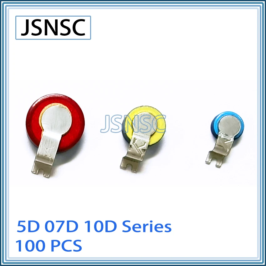 JSNSC SMD Varistor 100PCS 05D271K 05D471K 05D511K 07D271K 07D471K 07D561K 10D271K 10D471K 10D511K 10D561K blue white yellow red