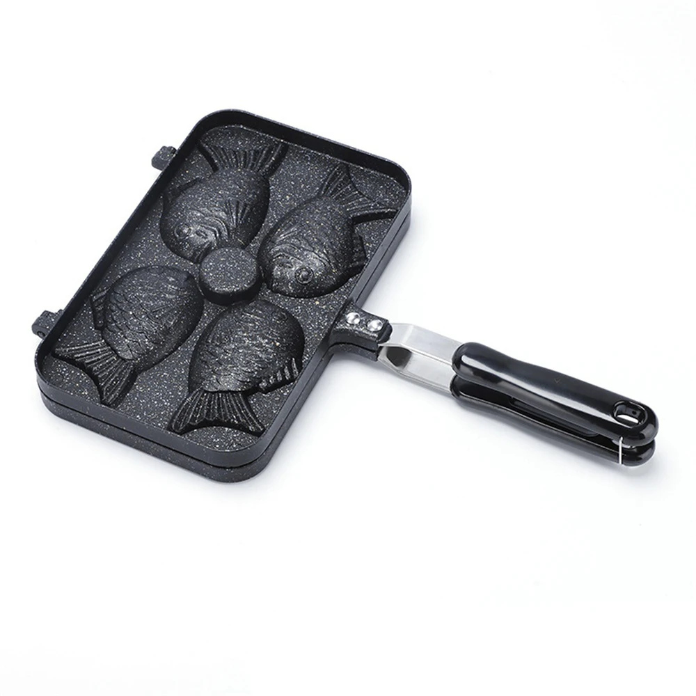 Takoyaki Hot Pot Octopus Balls Egg Waffle Easy To Clean Easy To Release Waffle Mold Waffle Taiyaki Mold Comfortable Grip Waffles