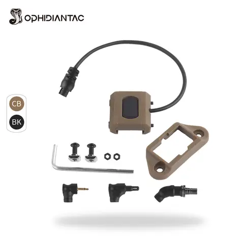 OPHIDIANTAC One Key Control MOD Pro Wire Switch With 3 Types of Connectors for PEQ and Flashlight Connector Hunting Accessories