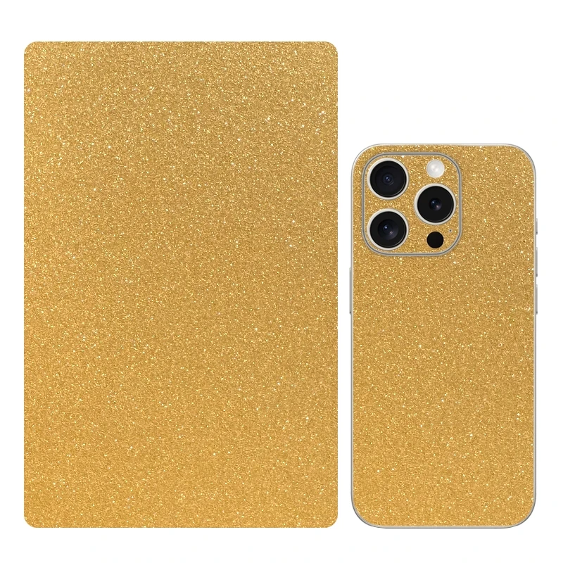 50pcs Glitter Leather Solid Phone Back Skin Film for Cutting Machine Mixed Matte Mobile Cover Decorative Stickers Protectors DIY