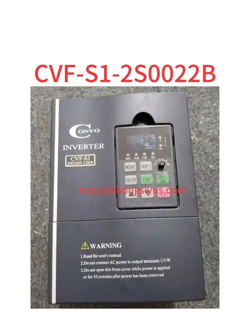 

Used S1 converter, CVF-S1-2S0022B, 2.2 kw, 220V, function package