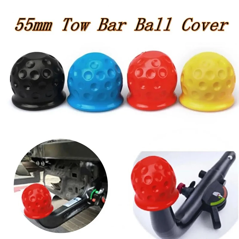 Universal 50mm Towing Hitch Trailer Towball Protector Cap Trailer Ball Cover Tow Bar Cap Hitch Trailer Towball Protect Rubber