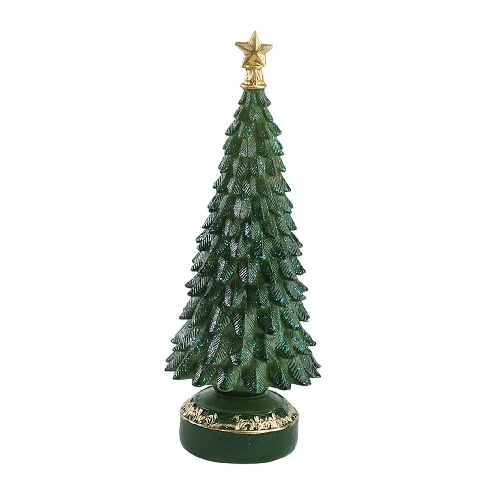 Christmas Tree Figurine Ornament Housewarming Gift Sculpture Christmas Tabletop Decoration for Home Shelf Walkway Living Room