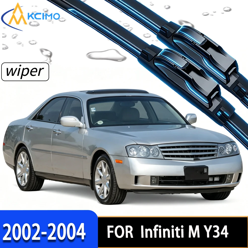 

2Pcs Front Windshield Wiper Blades For Infiniti M Y34 2002-2004, High-Density Rubber Stable Wiping Direct Replacement