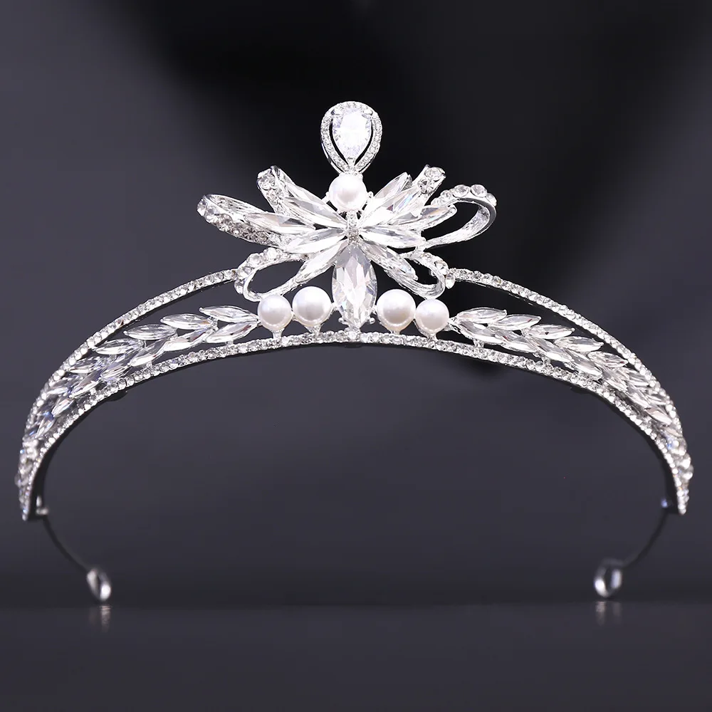 

Bride AAA Zircon Crown Wedding Dress 18th Birthday Princess Children's Crown Hair Accessories Hair Hoops