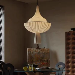 Japanese Retro Wabi Sabi Cloth Chandelier Living Dining Bedroom Decoration Home Pendant Lights Room Decor Lamps Indoor Fixtures