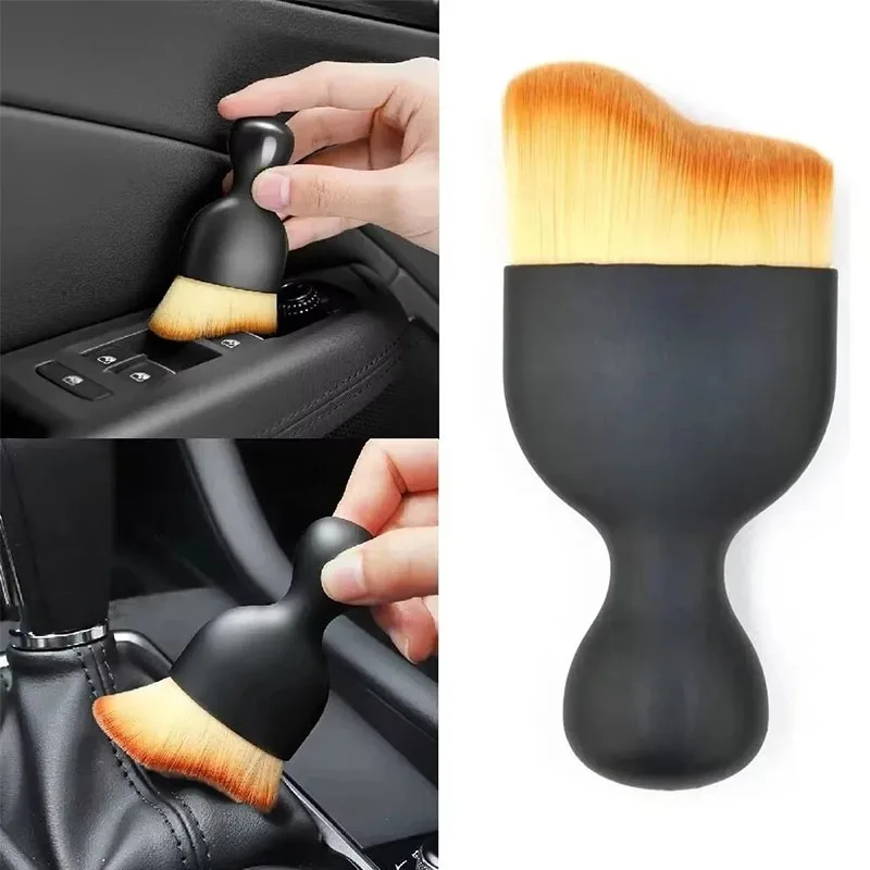 1/2/3/4pcs Car Detailing Brush Interior Cleaning Tool Keyboard Air Conditioning Crevice Dust Brush Soft Car Cleaning Products