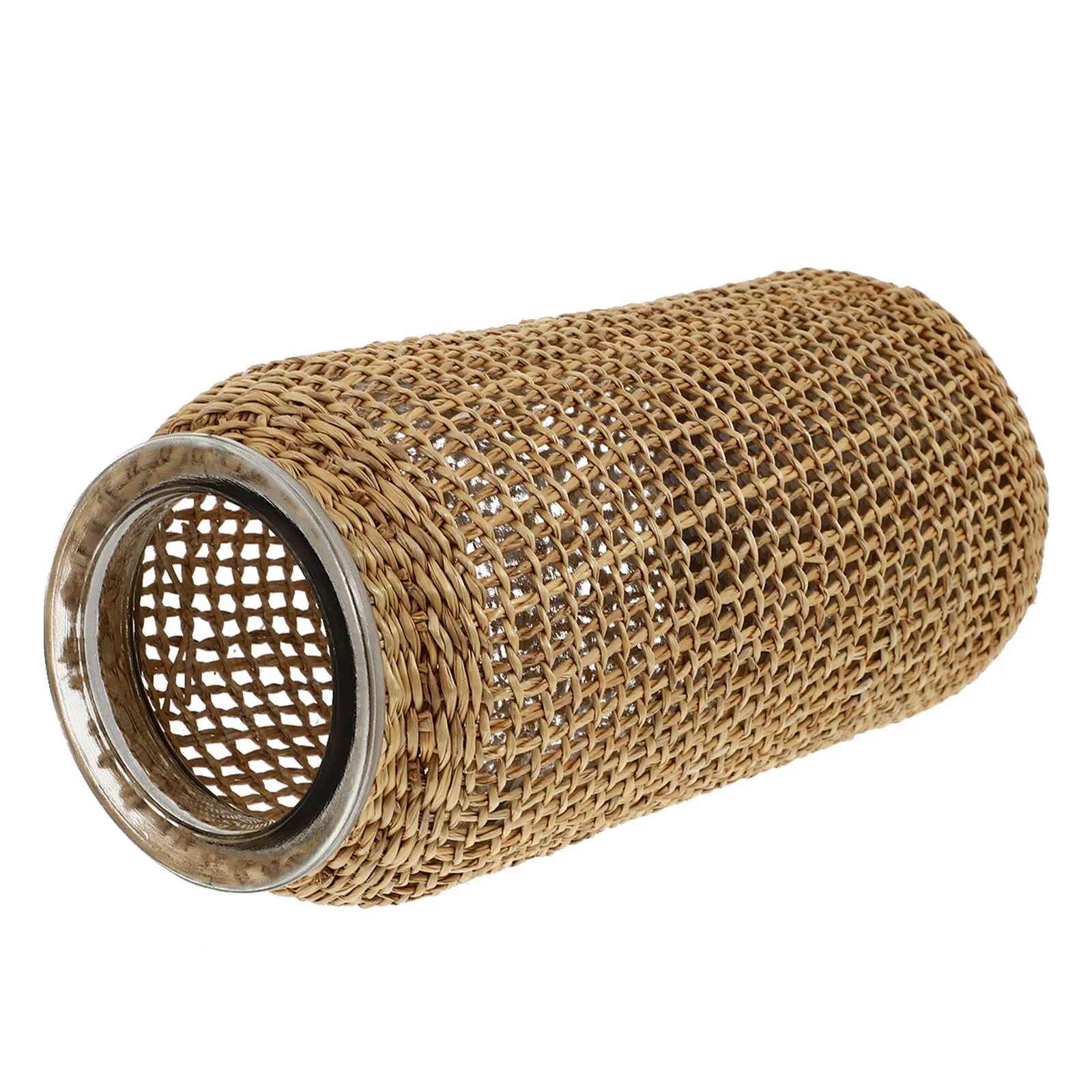 

1pc Grass Woven Decorative Vase Adornments Rustic Farmhouse Floral Arrangement Container Household Flower Vessel Desktop