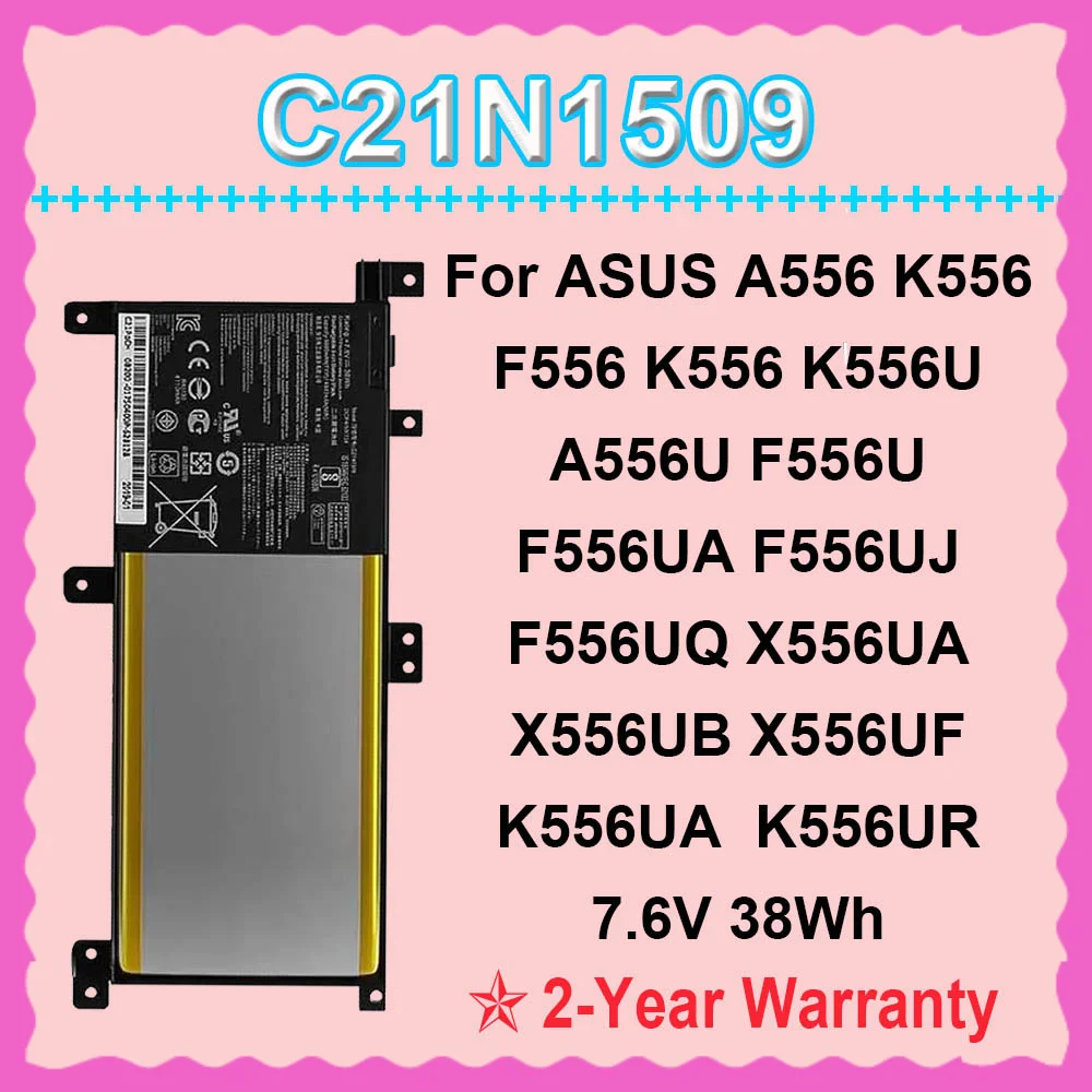

Аккумулятор для ноутбука ASUS C21N1509 X556U X556UA X556UB X556UF X556UJ X556UQ A556U F556U K556U K556UV K556UR 7,6 В 38 Втч DODOMORN
