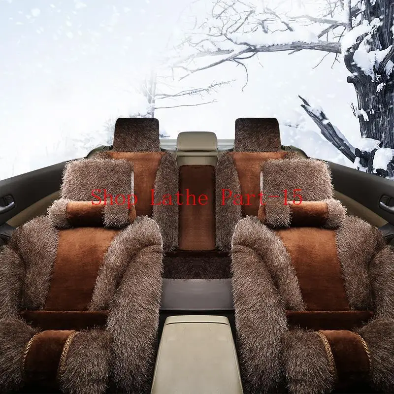 Coprisedili Per Auto Set Cuscino Per Seggiolino Auto Anteriore in Pelliccia Faux Fur Coprisedile Per Auto in Lana Universale