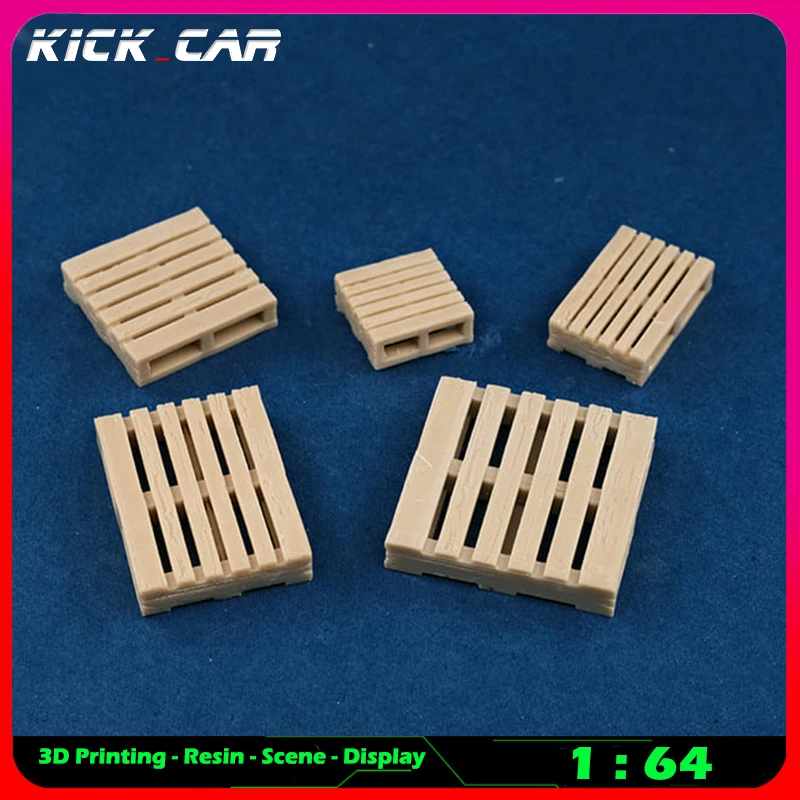 Kickcar 1/64 Forklift Plate Model Car Diorama Uncolored Resin Garage Scene Repair Tools Decoration Simulation Scene Toy