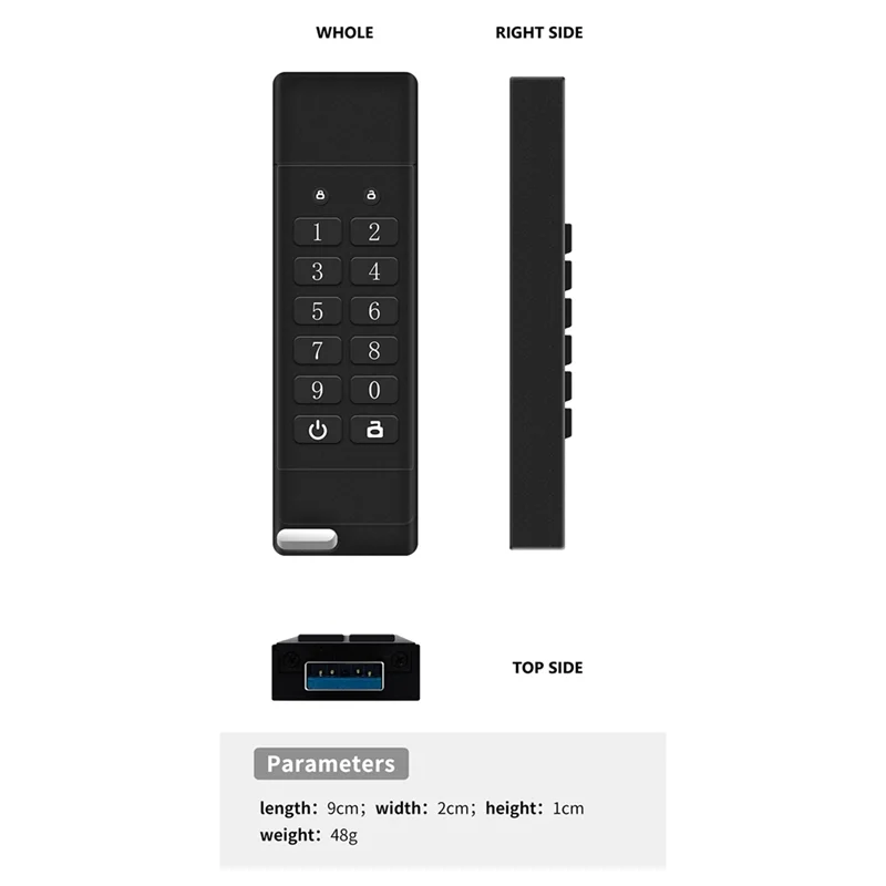 Clé USB cryptografée fiable USB 3.0, matériel sécurisé et crypté, clé USB 32G