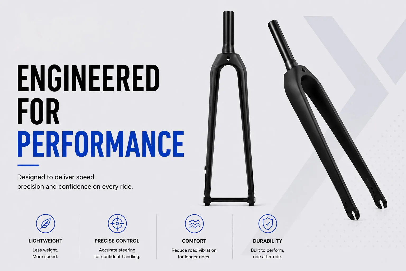Carbon-Rennradgabel 700C Scheibenbremse, Flat Mount, Ultraleicht T800 Toray, 100x12mm Steckachse/Schnellspanner, Gerade/Konische Gabelschaft – Detail 2