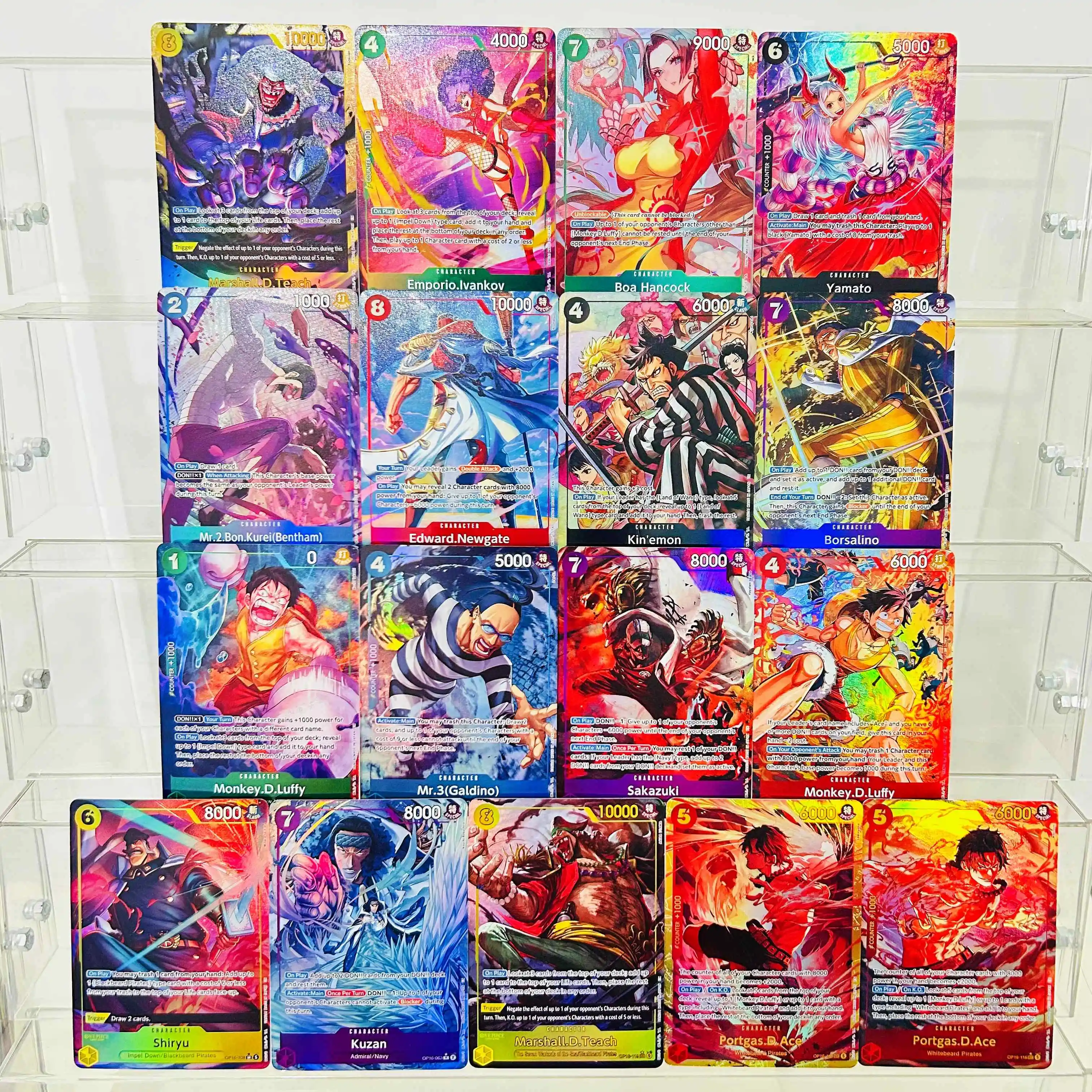 One Piece Marshall.D.Teach OP16-119 Character Card Holographic Texture Cards Collectible Grade DIY Premium Anime Collection Card view 6