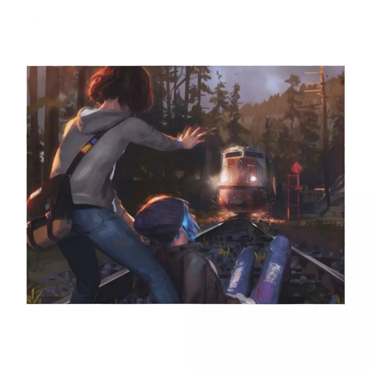 

Out of Time Large - Life is Strange Throw Blanket Plaid on the sofa Blankets For Bed Cute Plaid Summer Blankets