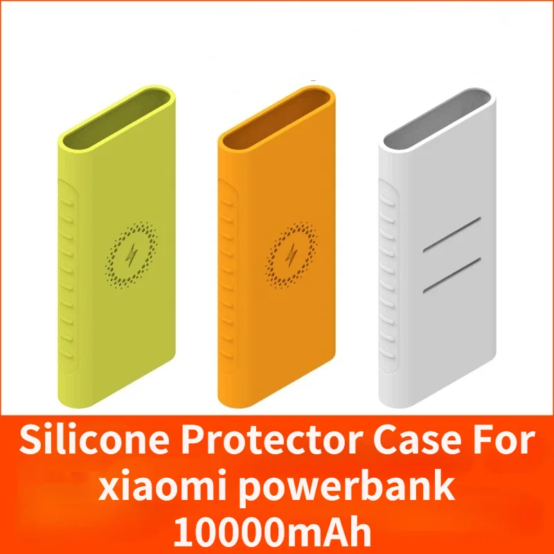 Silicone Protector Case Cover for xiaomi Power Bank 10000 MAh Skin Shell Sleeve CoverPowerbank Case