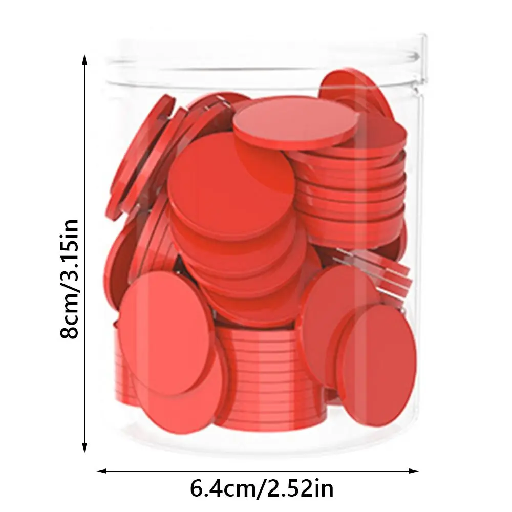 100 قطعة رقائق العد البلاستيكية الملونة إضافة مستديرة عملية الطرح العد لعبة مجلس ألعاب الرموز رقائق البوكر