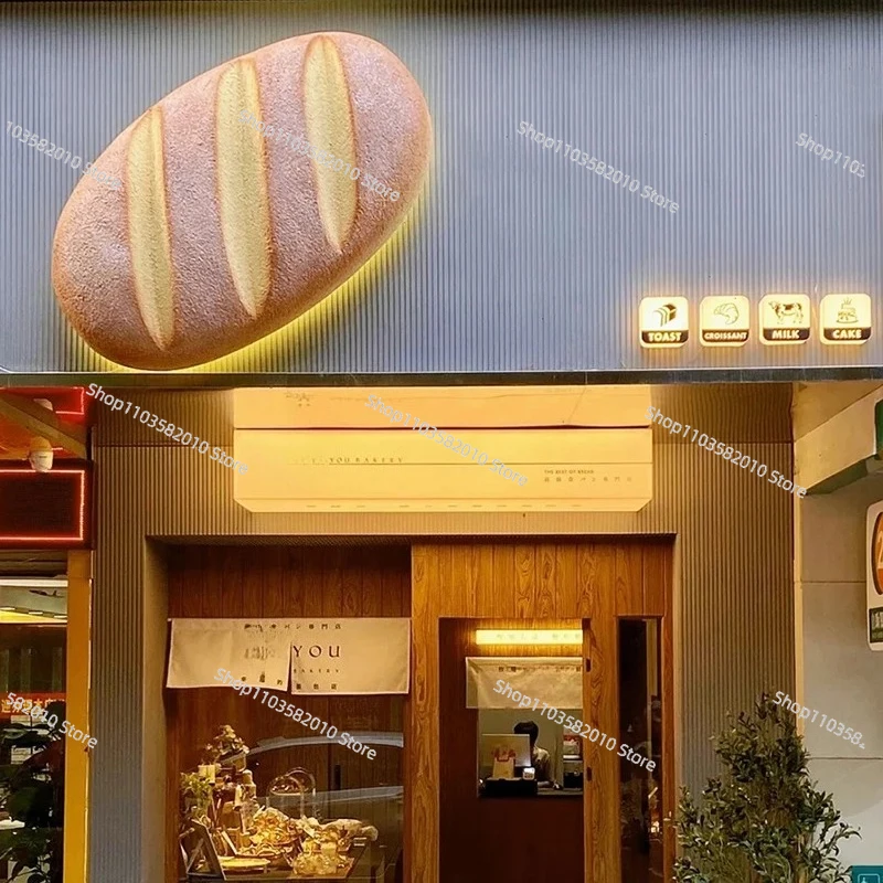 

Bakery Door Decoration - Luminous Simulation Burger Bread Model for Shop Display