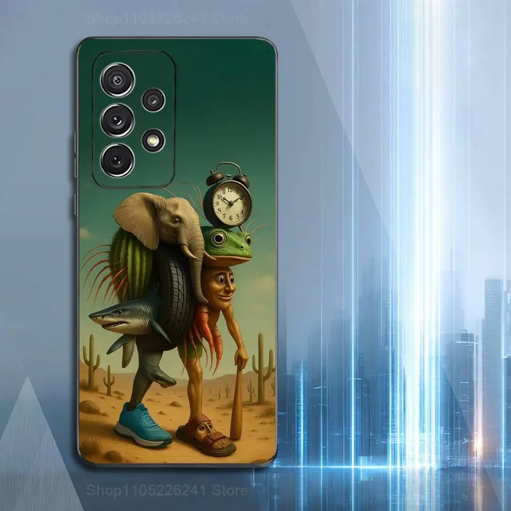 Чехол для телефона Art B-Brainrot T-Tralalero для Samsung S22, S21, S20, S10, S9, S25, S24, S23, Ultra,FE, Plus, Lite, мягкий силиконовый черный