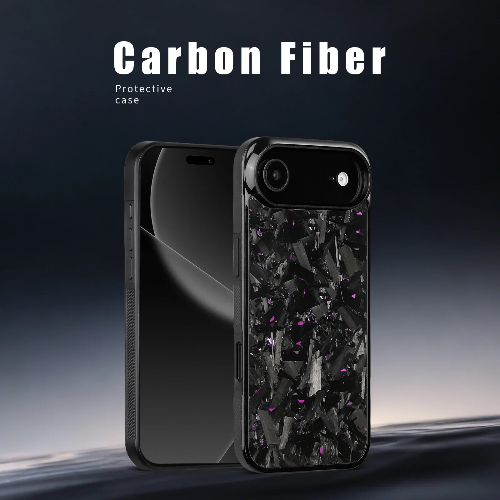 

Enhanced Grip Square Weave Magnetic Carbon Fiber 100% Case For IPhone 12 13 14 15 16 17 Pro Max Plus