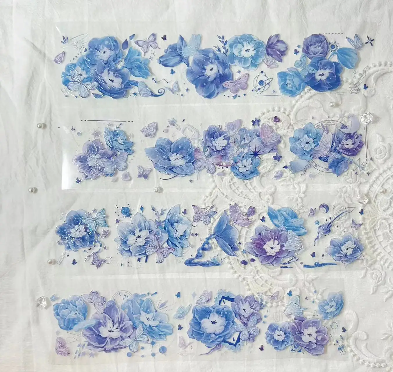 

Фея, летняя мечта, голубая роза, цветочный васи, ПЭТ для изготовления карт, сделай сам, план для скрапбукинга, декоративная наклейка