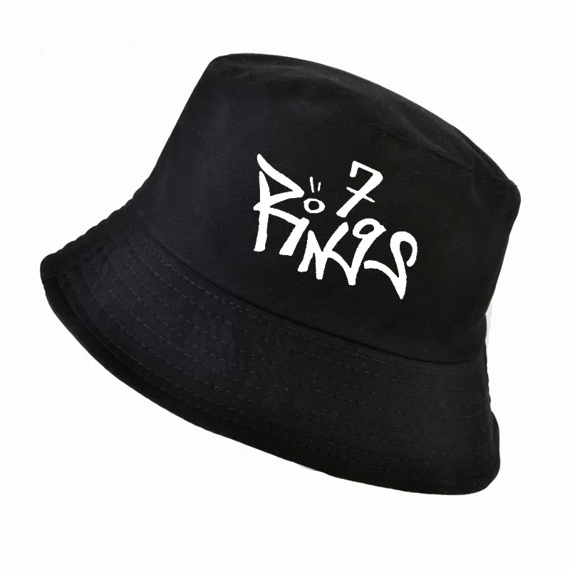 

Ariana Grande Latest album 7 rings Cap 100% Cotton Dad bucket hat Thank U,summer fisherman hats harajuku pop Men Women hat