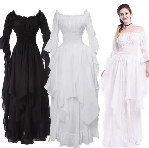 

Cosplay Women Vintage Medieval Dress Renaissance Victoria Style Pirate Gothic Dress Floor Length Women Dresses Lolita Dress Gown