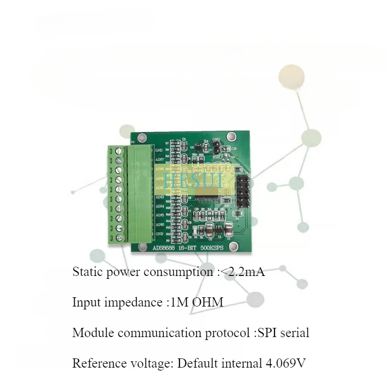 ADS8688 Data acquisition module AD16-bit 500kSPS single/bipolar input 8-channel SAR/ADC