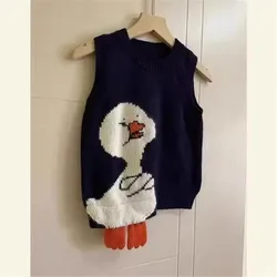 Süße Pullover Weste Frauen o Hals ärmellose gestrickte Weste weibliche Neuankömmling lässig Vintage süße Tops femme sueter mujer