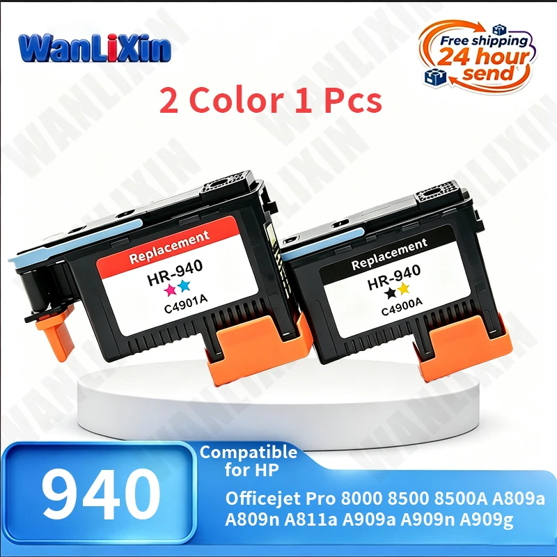 1 set 2 pcs 940 Print Head C4900A C4901A Compatible For HP Officejet A809a A809n A811a A909a A909n A909g Pro 8000 8500 8500A