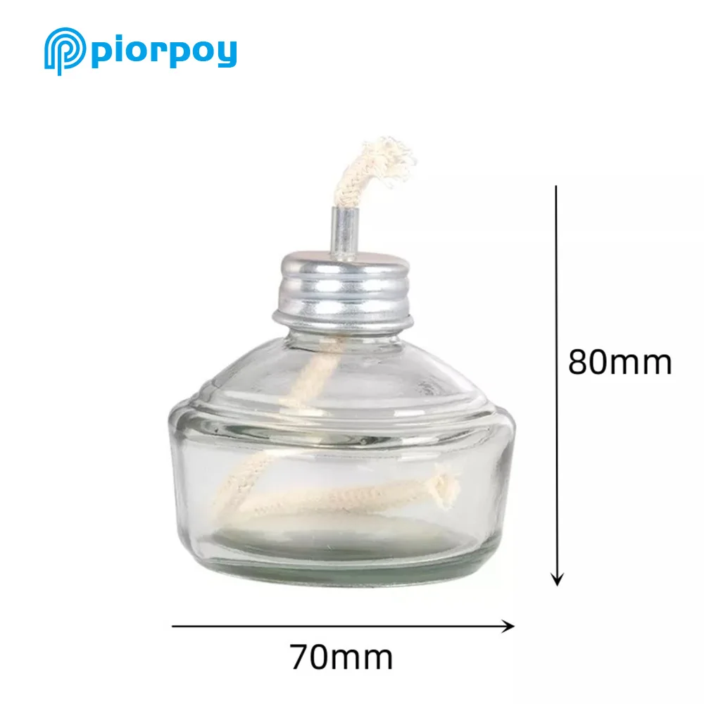 PIORPOY 100Ml Dental Instrument Alcohol Lamp Laboratory Glass Burner Spirit with Woven Wick Thickening Dentistry Accessories