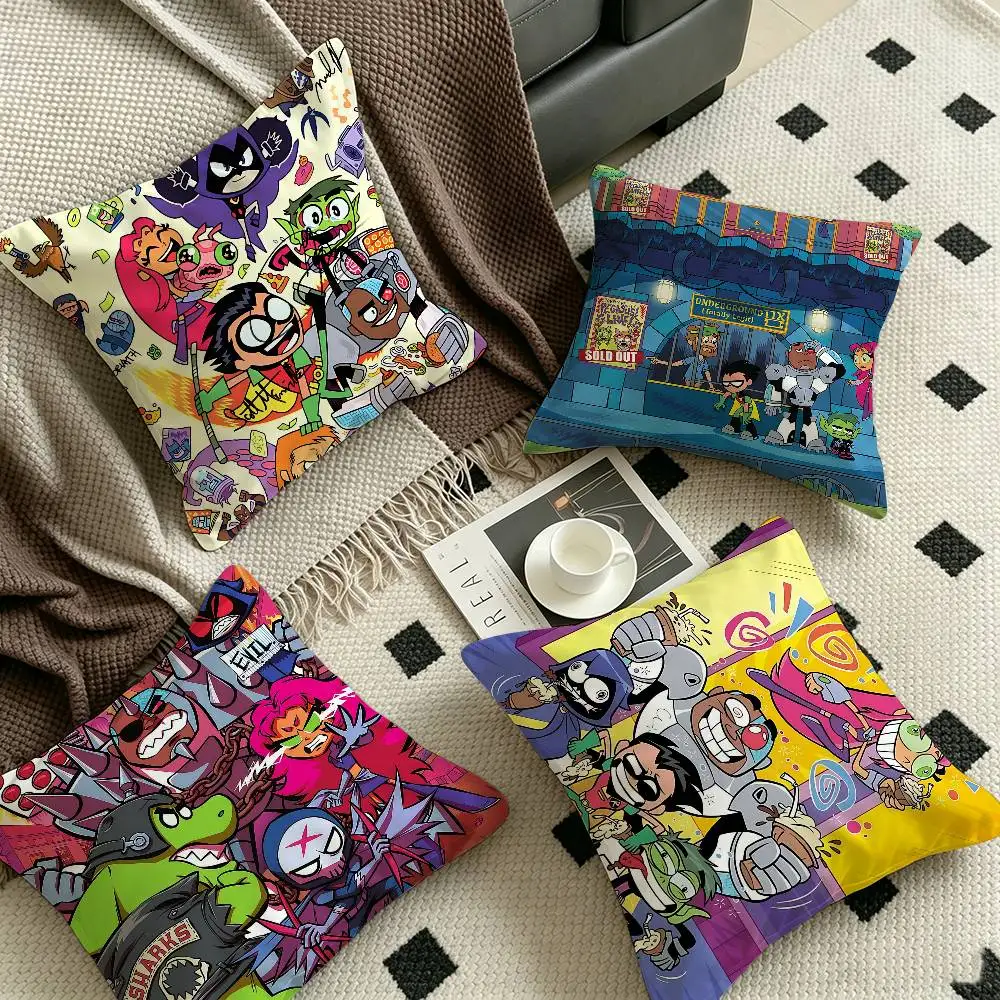 Cartoon TV T-Teen T-Titans Go Personalized Pillow Dust Cover Bedroom Kids Party Decoration Pillowcase Birthday Children Gift