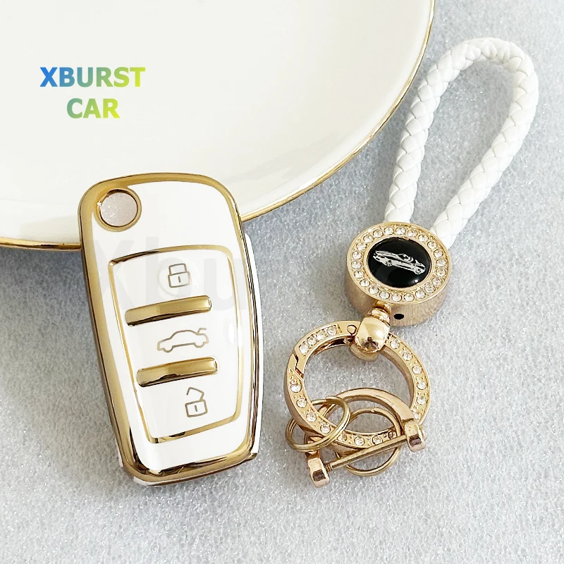 

Модный чехол из ТПУ для ключей Audi Q5, A6, S6, A7, C6, R8, A1, A3, Q3, A4, A5, B6, B7, B8, 8P, 8V, 8L, TT, RS, Sline, защитный чехол для автомобильного ключа с функцией бесключевого доступа