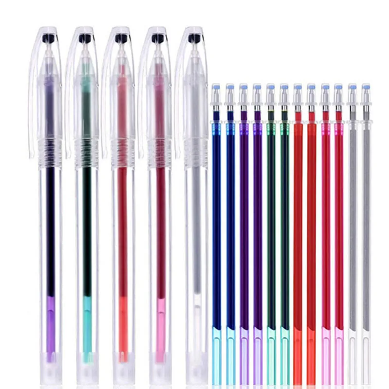 10PCS Water-Soluble Disappearing Pen Stitch Marker Draw Grid On Fabric Embroidery Temporary Erasable Marking Refills Sewing Tool