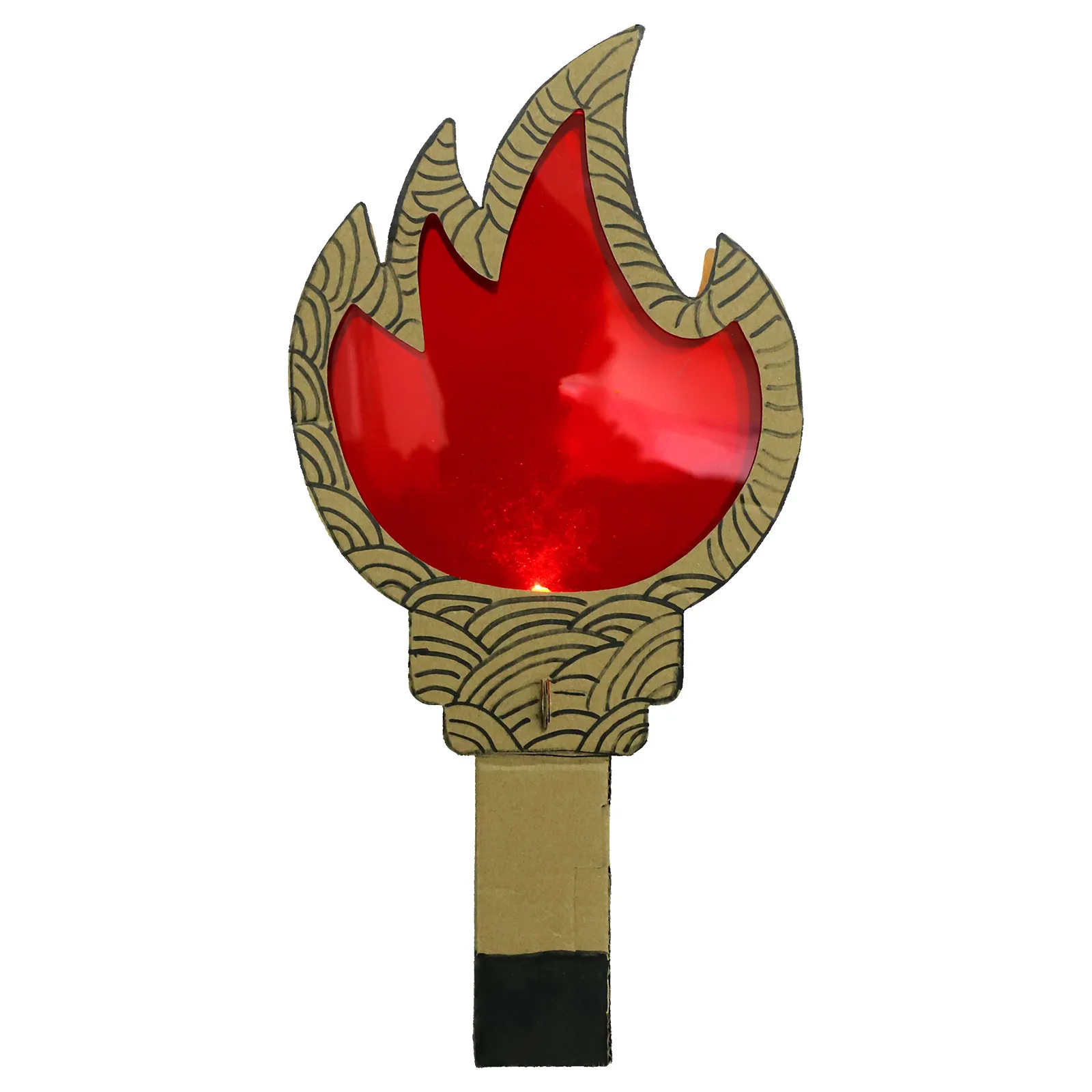 

1Set DIY Torch Props for Kids Handmade Craft Kit Creative Fireless Torch Making Materials for Kindergarten Sports Day Party