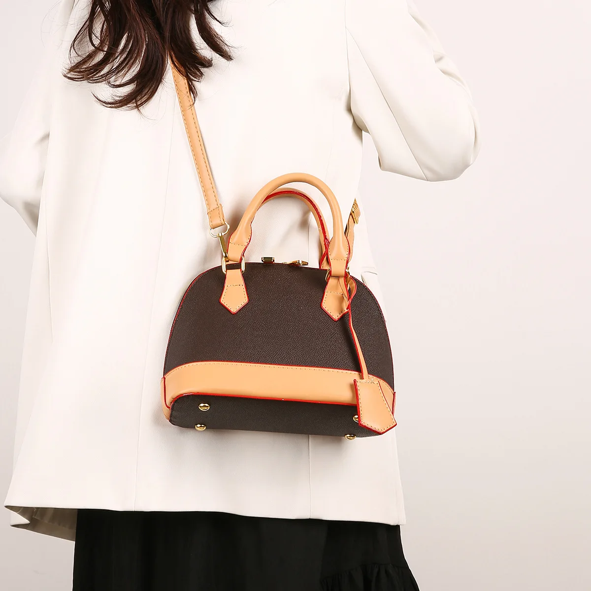 

2026 New Women's Shell Bag, Retro Casual Top Handle Adjustable Shoulder Strap Crossbody Bag, Versatile for Daily Use